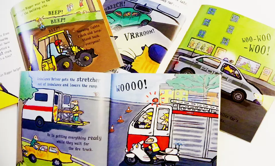 Busy Wheels Children’s 8-Book Bundle - Second Medium