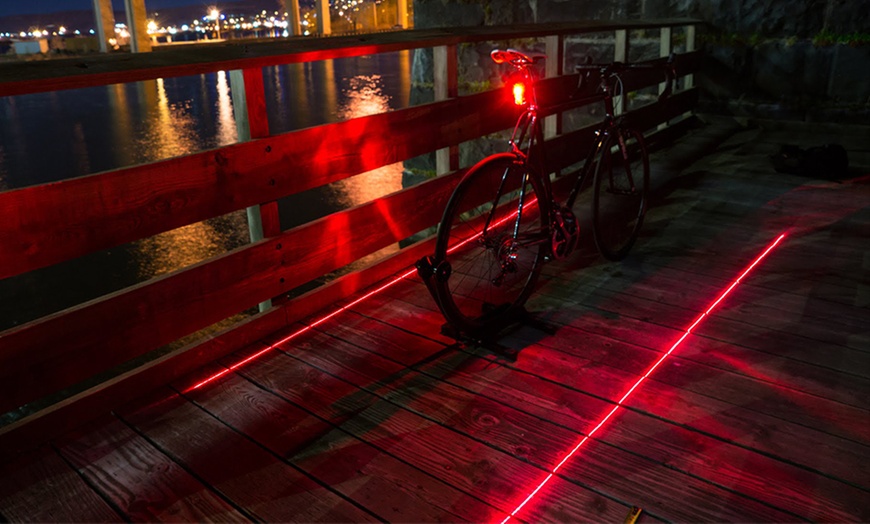 Image 1: Bike Lane Marker and Tail Light