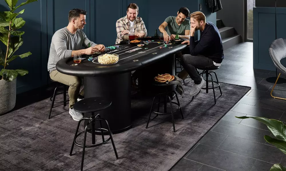 Home Deluxe LED-Pokertisch „Full house"