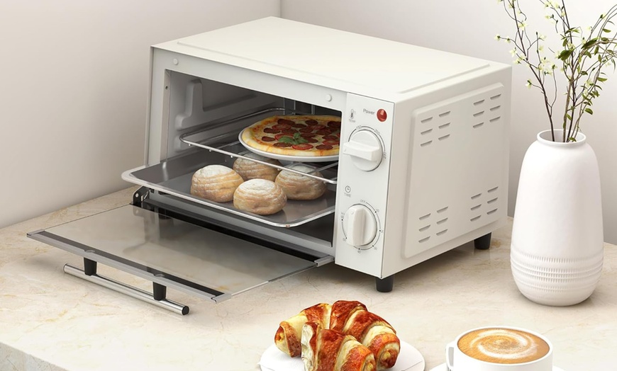 Image 3: HomCom Mini Oven, 9L Countertop Electric Grill