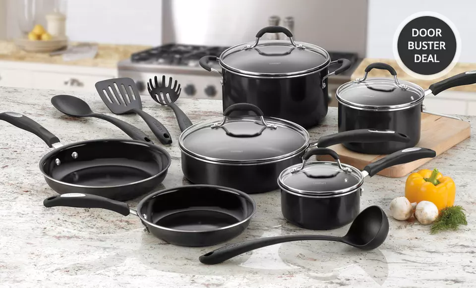 Cuisinart 14-Piece PFOA- and PTFE-Free Ceramic Nonstick Cookware Set. Free Returns. - Primary Image