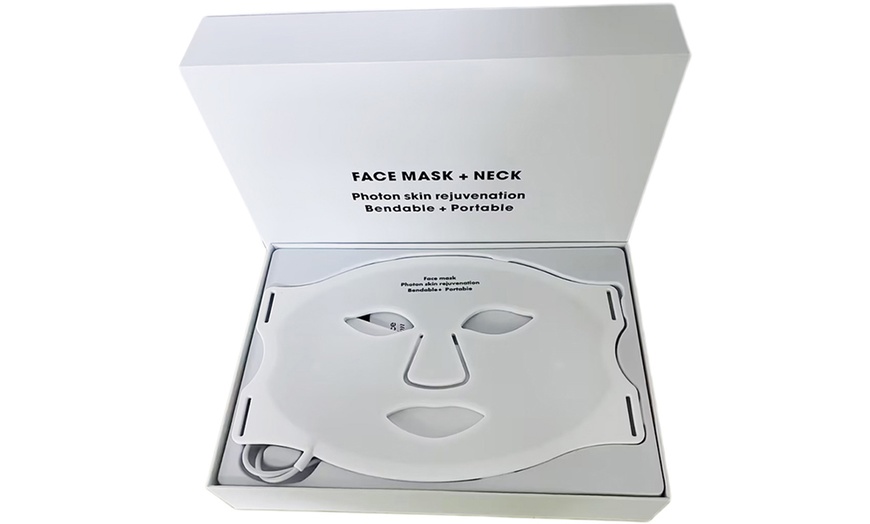 Image 6: Seven Coloured Light Therapy LED Face Neck Mask with Remote Control