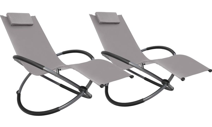 Image 17: Foldable Zero Gravity Lounger Chair with Pillow