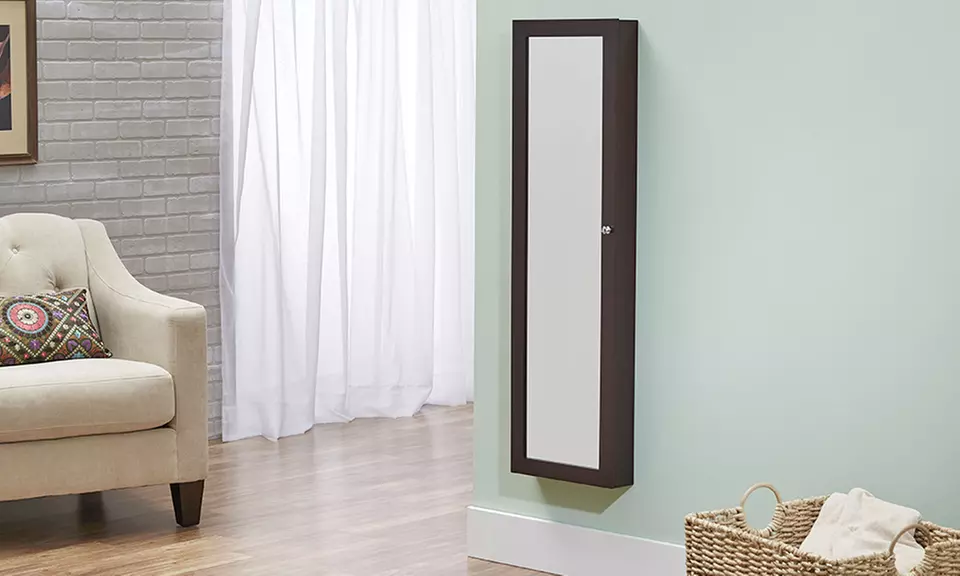 Over-the-Door Jewelry Armoire with Full-Length Mirror - Second Medium