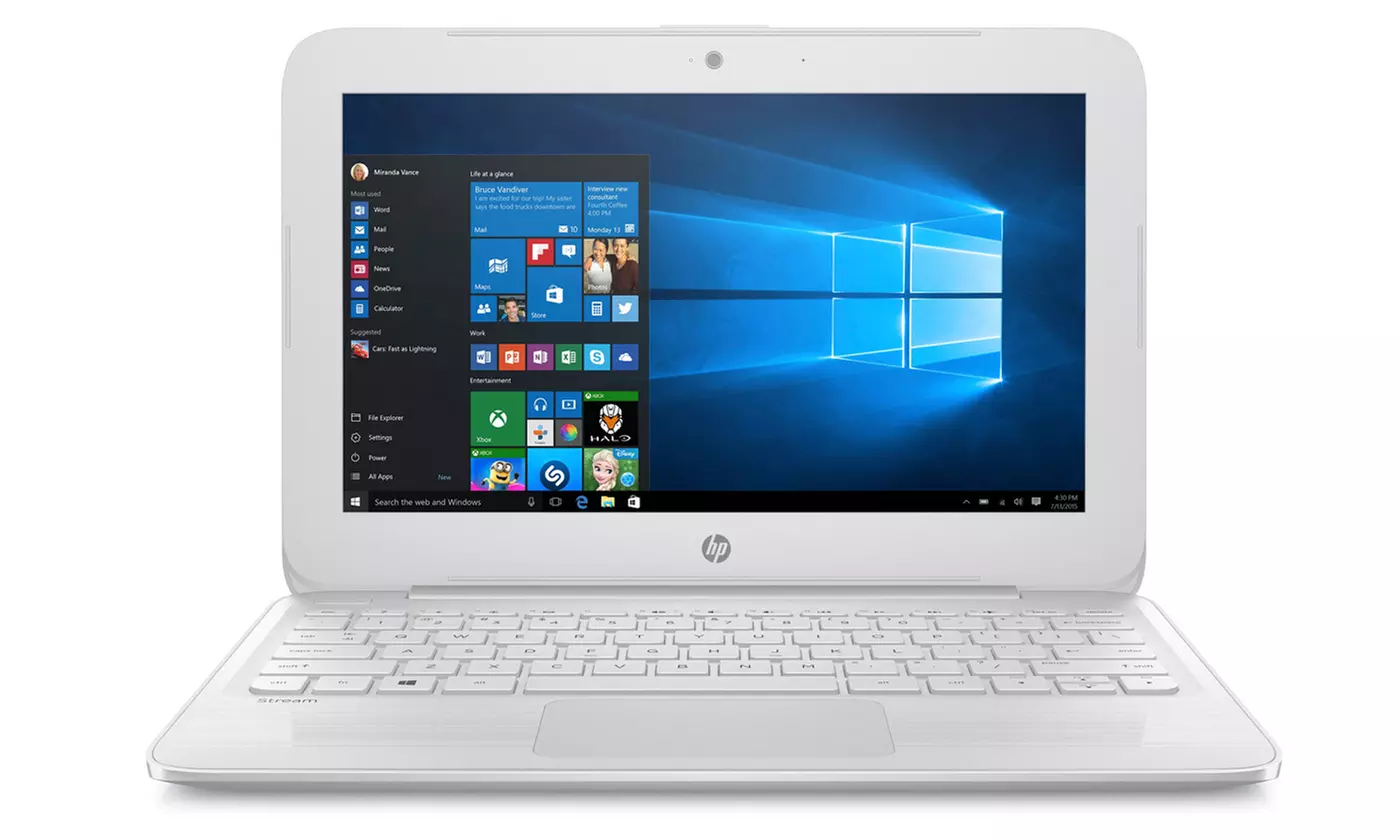 HP Stream 11.6" Laptop with 1.1GHz Intel Celeron Dual-Core Processor, 4GB RAM, and 32GB Storage (Refurbished A-Grade) - Primary Image