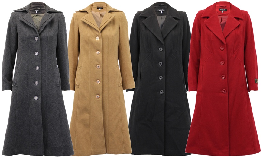 Image 1: Women's Long Cashmere Coat