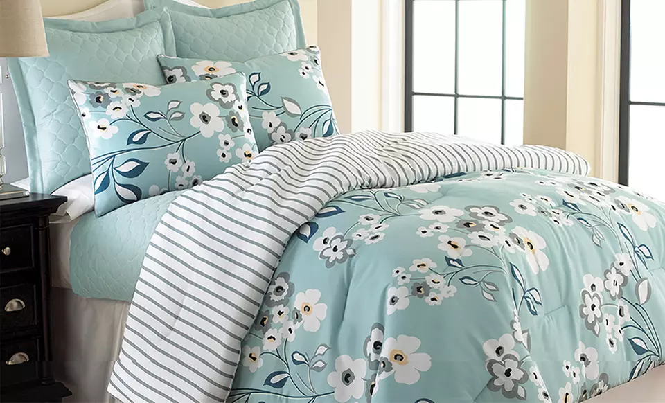 6-Piece Reversible Comforter Sets with Coverlets. Multiple Styles Available. Free Returns. - Second Medium