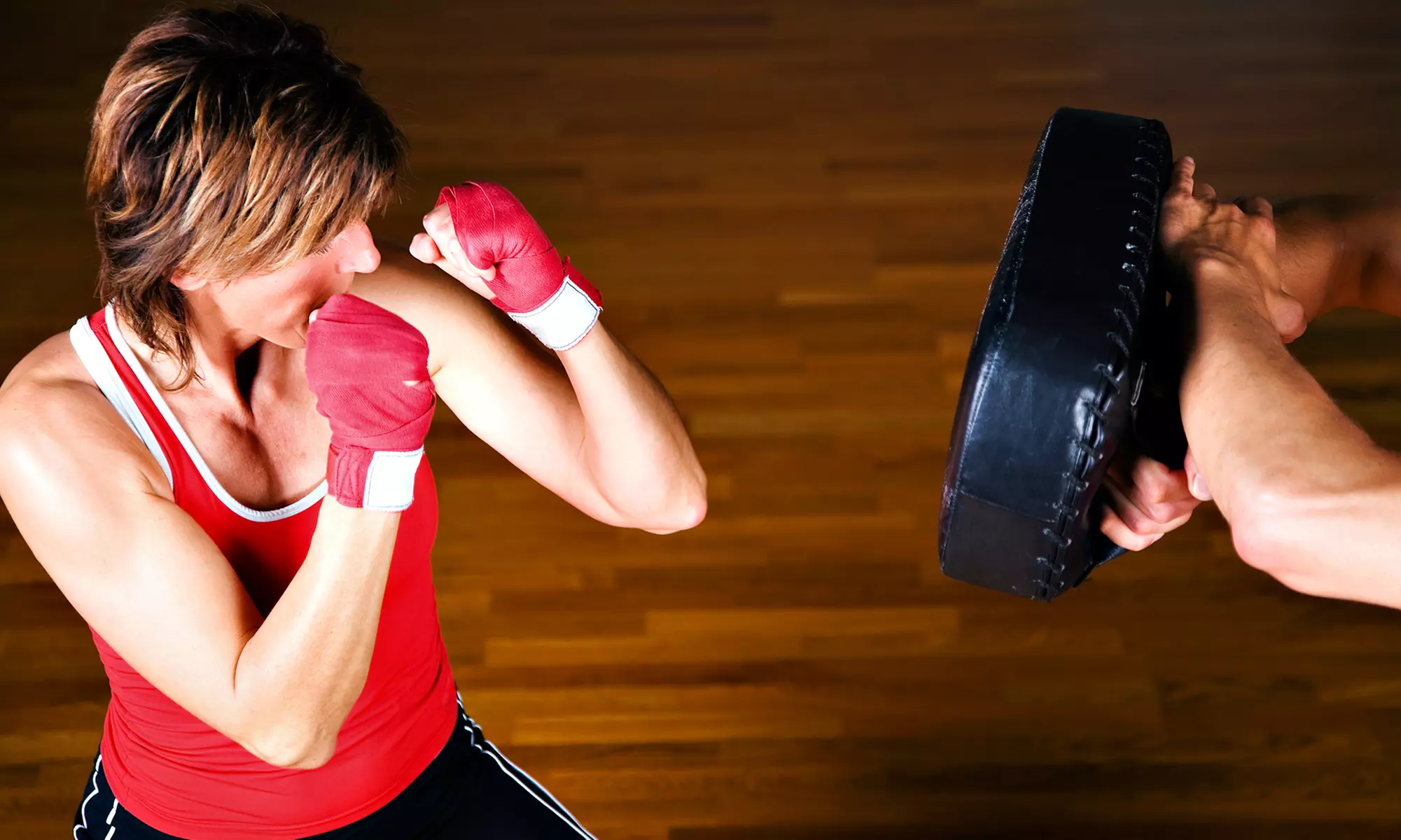 Women's Kick-Boxing Classes at Shaku Family Martial Arts (Up to 89% Off). Three Options Available. - Primary Image