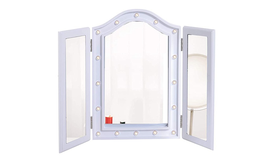 Image 4: Homcom Tri-Fold Vanity Mirror