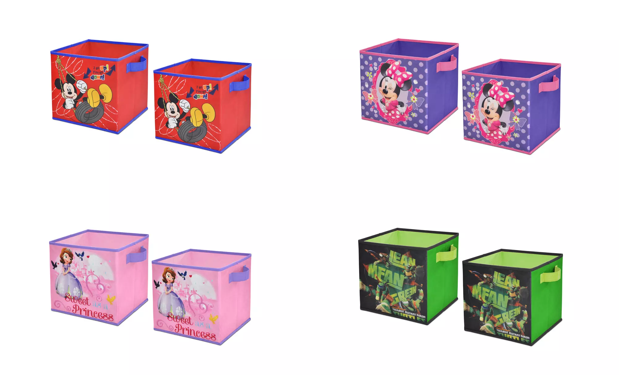 Disney Licensed Character Collapsible Storage Cubes 2-Pack. Multiple Characters Available. Free Returns. - Primary Image