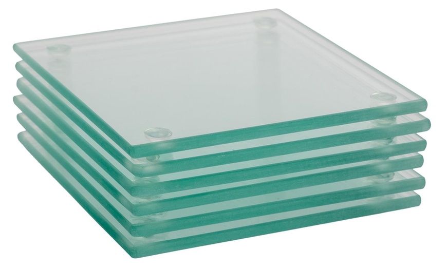 Image 3: Square Tempered Glass Coasters