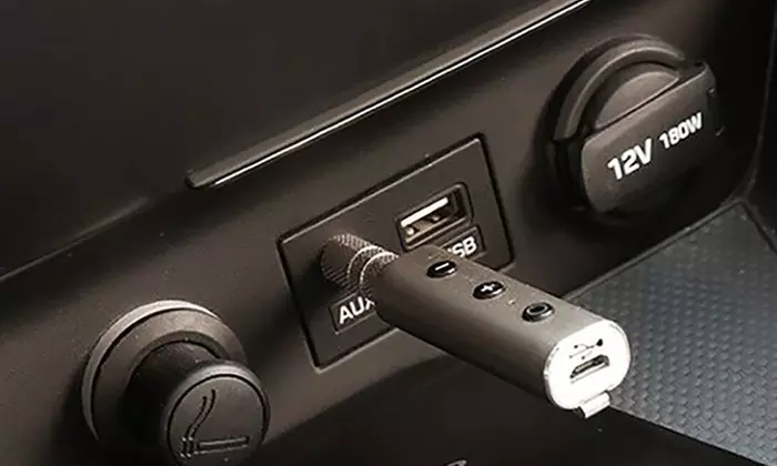 iSunnao Wireless Bluetooth 4.2 Car Audio Receiver with Aux Adapter - Primary Image