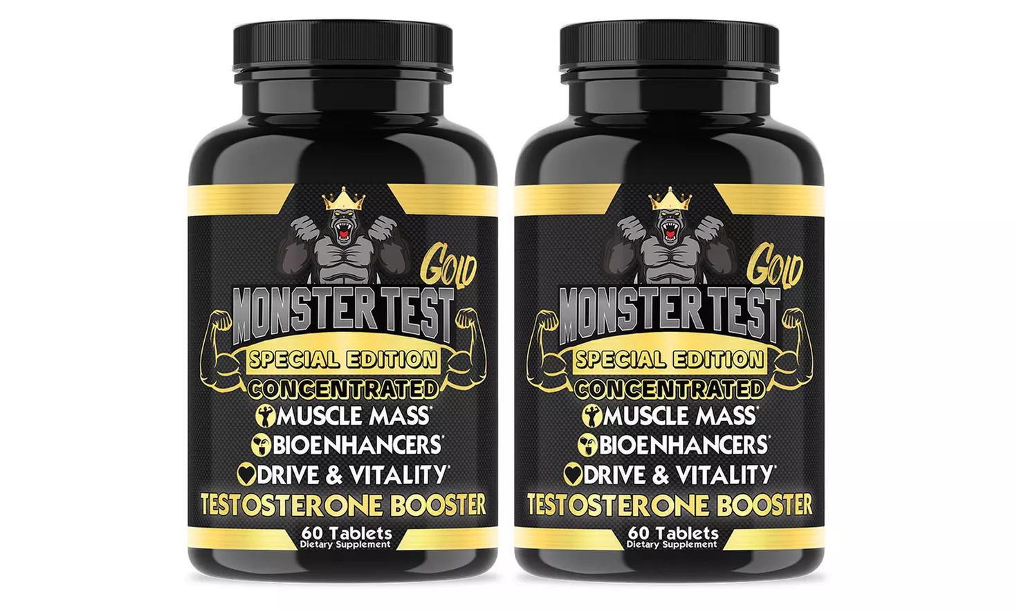 Monster Test Gold Men's Testosterone Booster (1-, 2-, or 3-Pack) - Second Medium