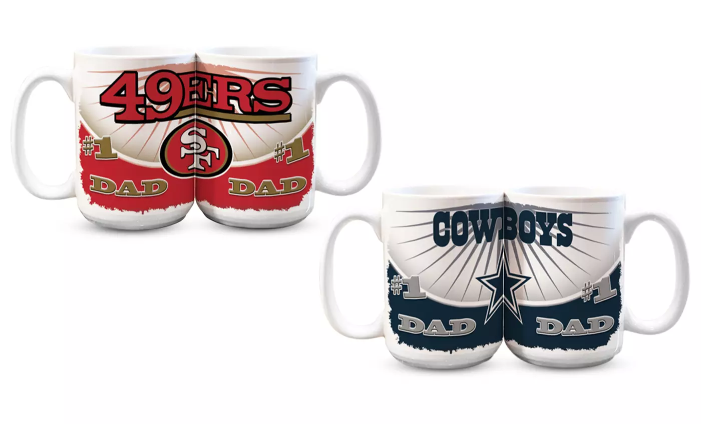 Set of 2 NFL #1 Dad Mugs - Primary Image