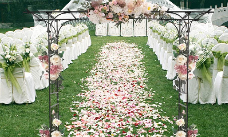 Image 21: Flat Roof Wrought Iron Wedding Arch