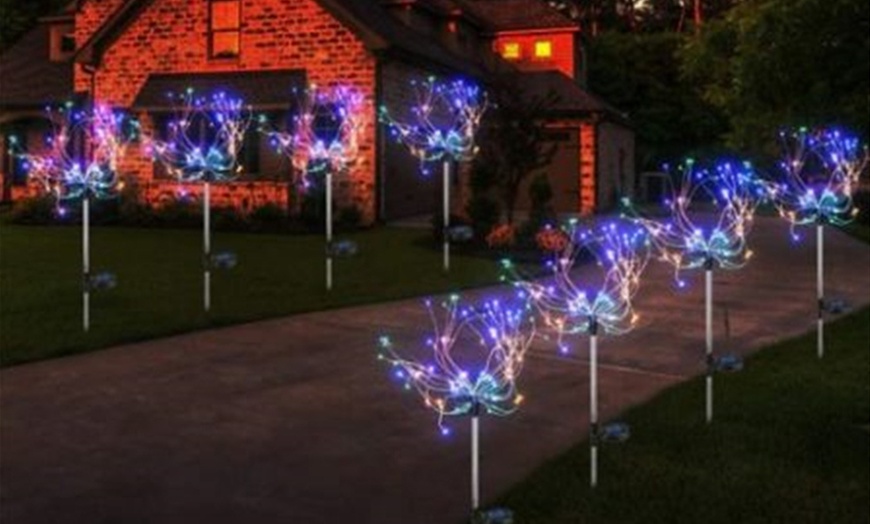 Image 2: One or Two Packs of Solar Fireworks LED Lights