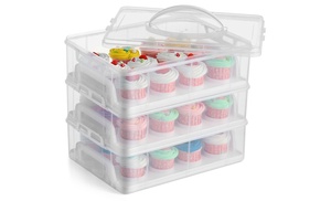 Three-Tier Cupcake Carrier Box