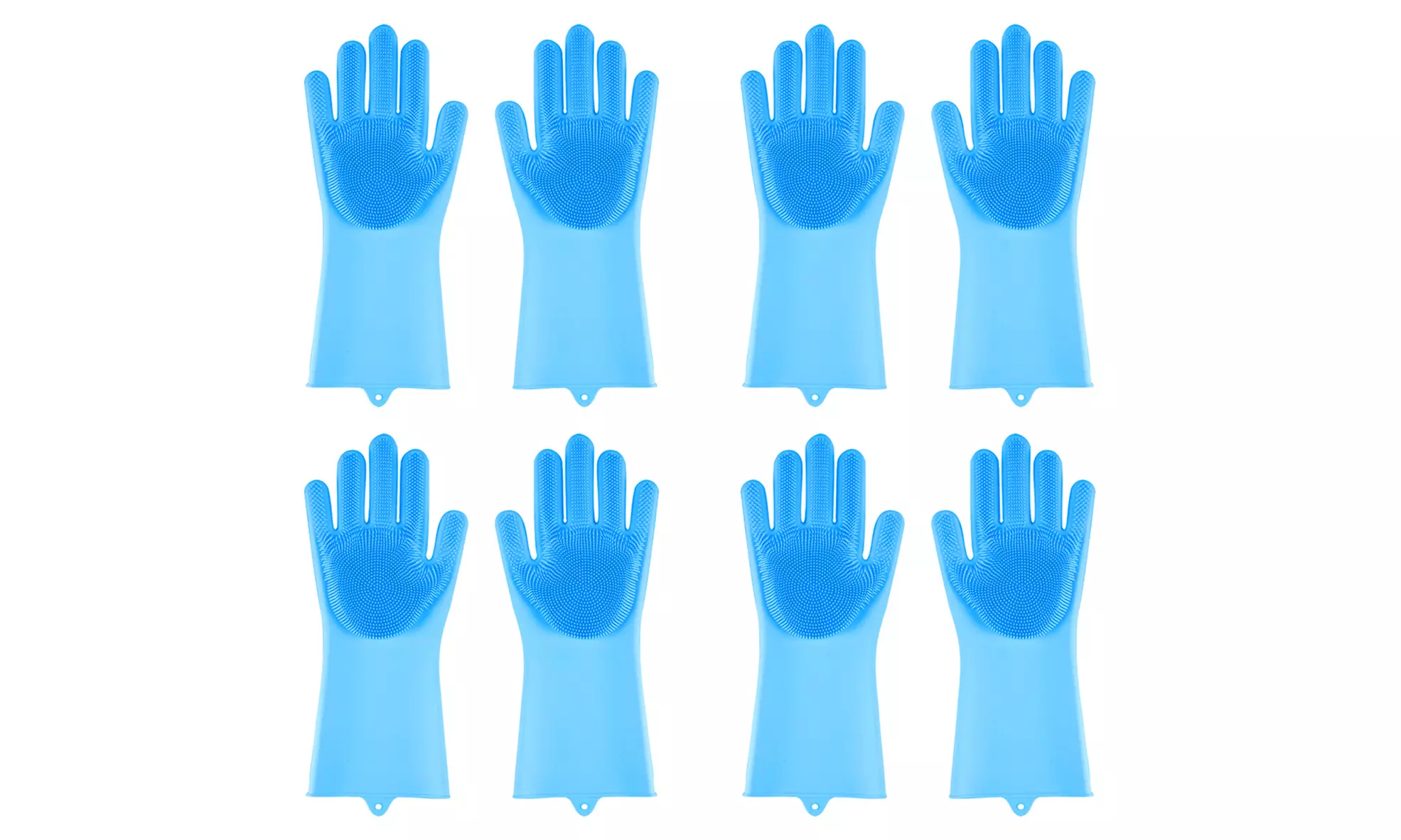 1, 2 o 4 paia di guanti per lavastoviglie in silicone con scrubber - Image 6