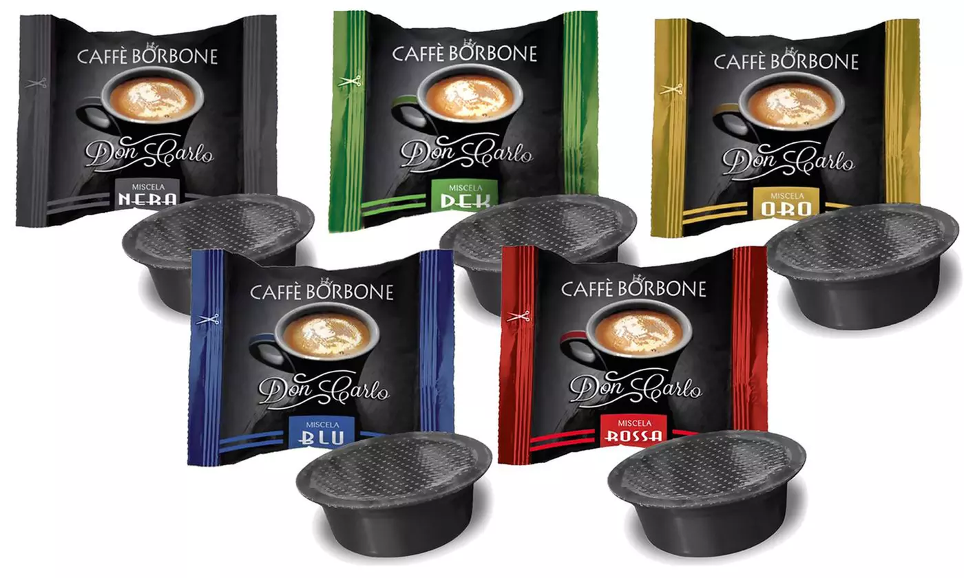 Fino a 800 capsule di caffè Borbone compatibili con Lavazza A Modo Mio disponibili in 5 miscele - Primary Image