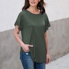 Image 12: Reflection Women's Pleated Sleeve Tee. Plus Sizes Available.