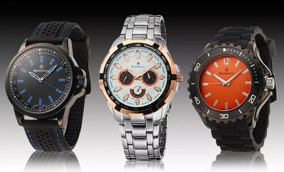 Bernoulli Men's Watches. Multiple Styles Available from $23.99–$49.99. Free Returns. - Primary Image