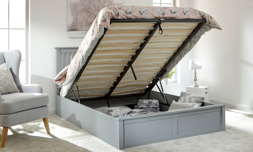 Image 2: Como Wooden Ottoman Bed