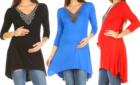 Maternity 'Calla' Embellished Tunic