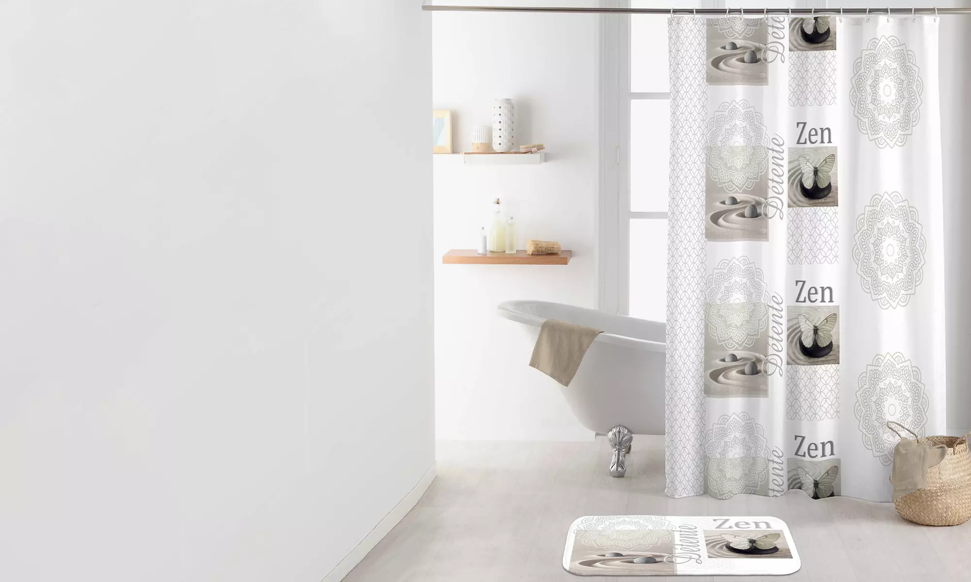 Rideau de douche et / ou tapis de bain ou le lot - Primary Image