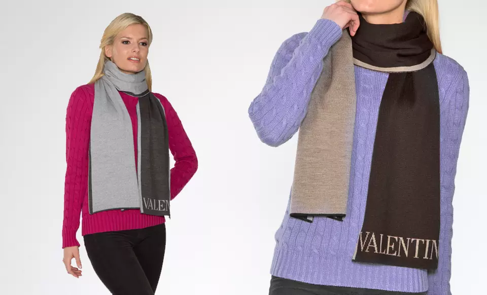 $78 for a Signature Valentino Double-Knit Scarf ($225 List Price). Colors Available. Free Shipping and Returns. - Primary Image