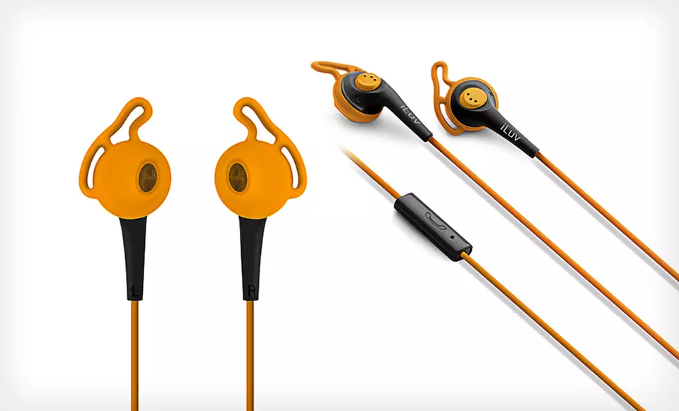 $9.99 for iLuv FitActive Earphones with Remote for Smartphones ($49.99 List Price). Four Colors Available. - Second Medium