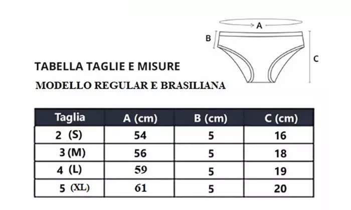 Set con 6 paia di slip da donna Superga