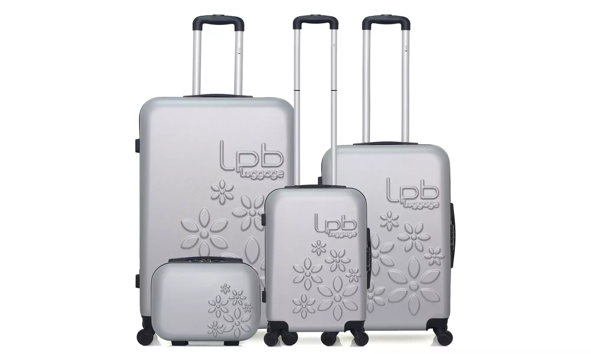 Ensemble de 3 valises emboîtables ELEONOR-C et trousse de toilette