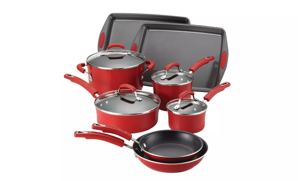 Rachael Ray Porcelain II Nonstick 12-Piece Cookware Set. Free Returns. - Primary Image