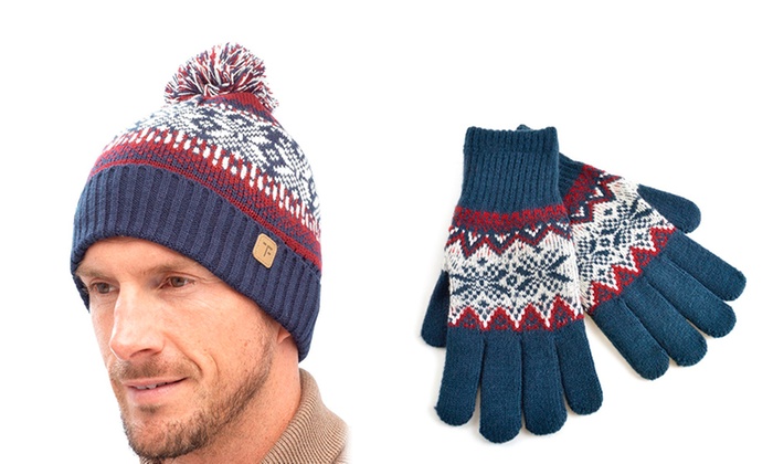 Men's Hat And Gloves Set 