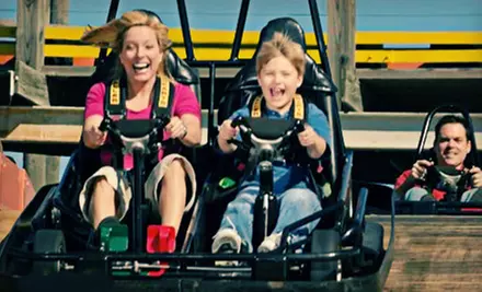$86.25﻿ for Go-Karting, Mini-Golf, and Bungee Jumping at The Track Family Recreation Center (Up to $135 Value) - Primary Image