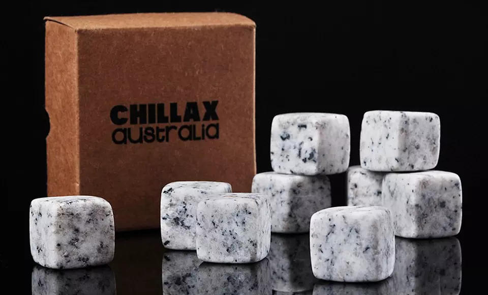 $5 for a Nine-Piece Set of Chillax Australia Whiskey Stones($19.50 List Price) - Primary Image