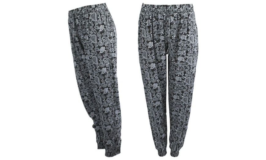 Image 6: Printed Soft Cotton Trousers