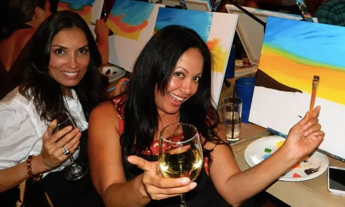 Painting Class for One, Two, or Four at Painting & Vino - Los Angeles (Up to 51% Off)  - Second Medium