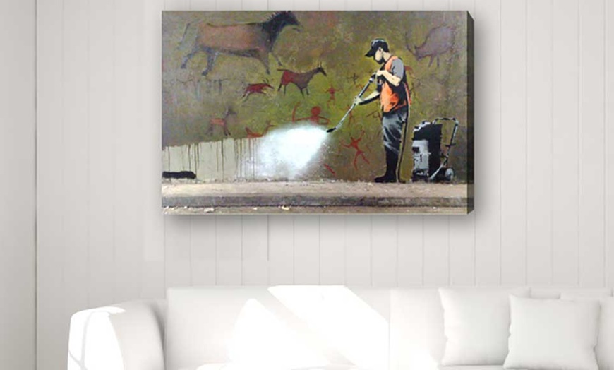 Image 8: Banksy Canvas Collection 