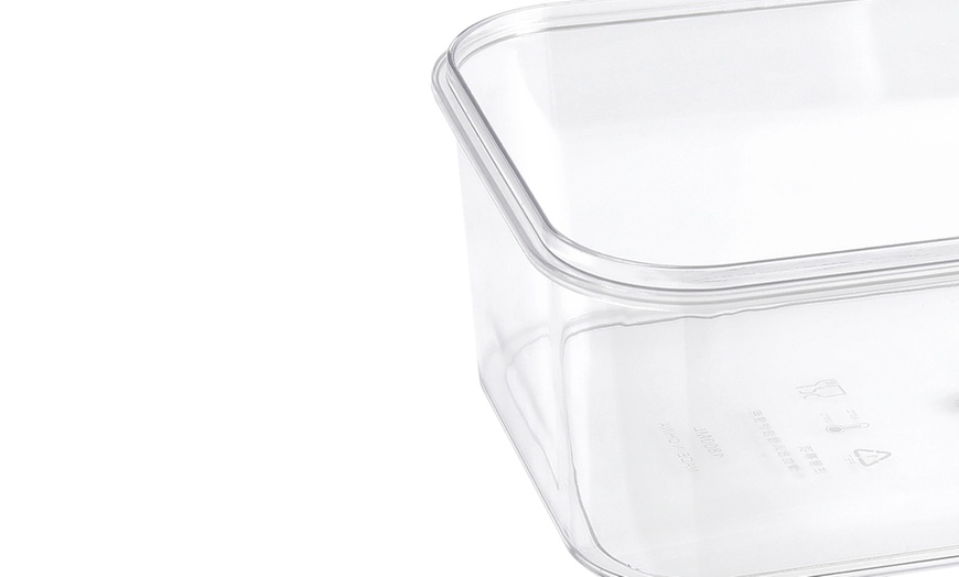 Image 6: Three-Piece Transparent Stackable Bento Lunch Box Set