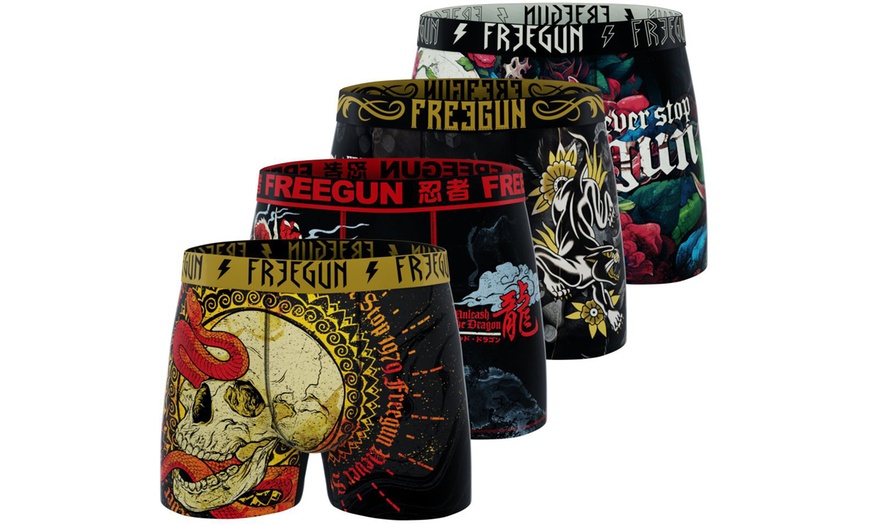 Image 6: Lot de 3, 4 ou 5 boxers pour homme en microfibre Freegun