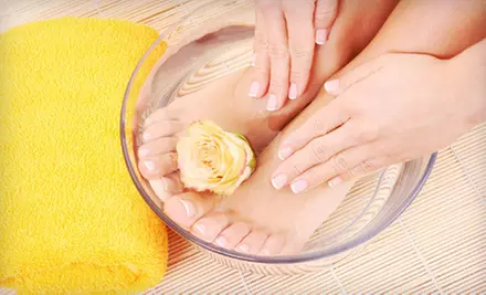 Regular or Color-Gel Manicure with Pedicure, or Regular Manicure with Spa Pedicure at Elegant Nail & Spa (Up to 59% Off) - Primary Image