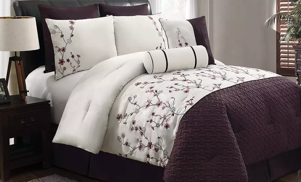 Embroidered 8-Piece Comforter Set. Multiple Sizes from $79.99–$89.99. Free Returns. - Second Medium