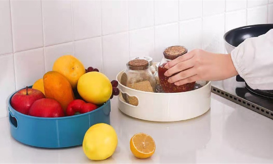 Image 6: Rotating Kitchen Storage Tray