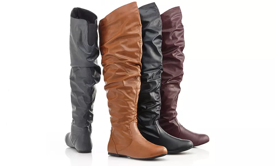 $29.99 for Carrini Over the Knee Slouchy Boots ($79 List Price). Multiple Options Available. Free Shipping and Returns. - Primary Image