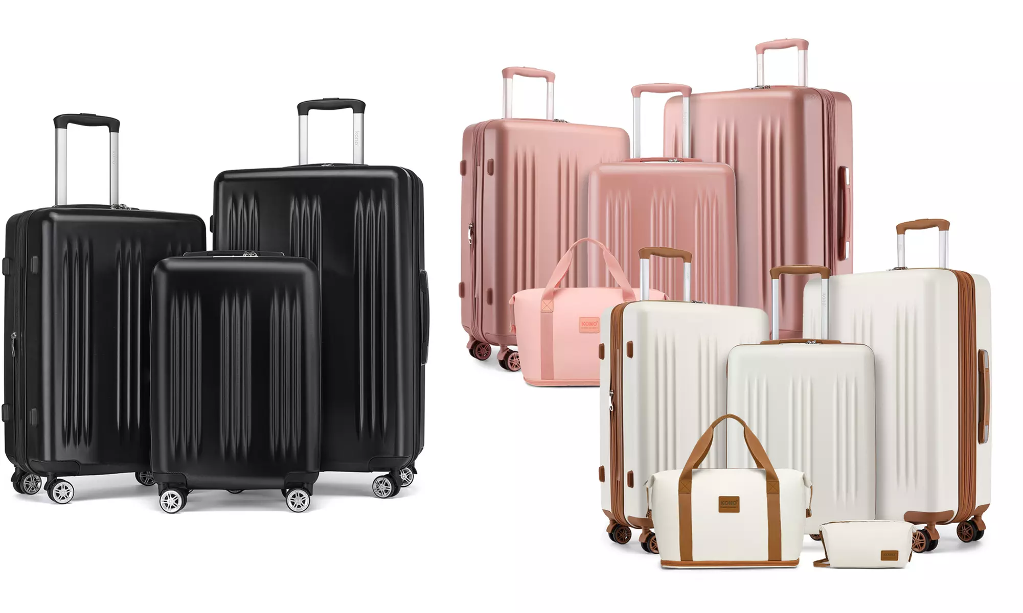 Ensemble de 3 valises et un sac de voyage, coloris au choix, livraison offerte - Primary Image