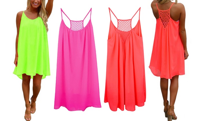 neon beach dress