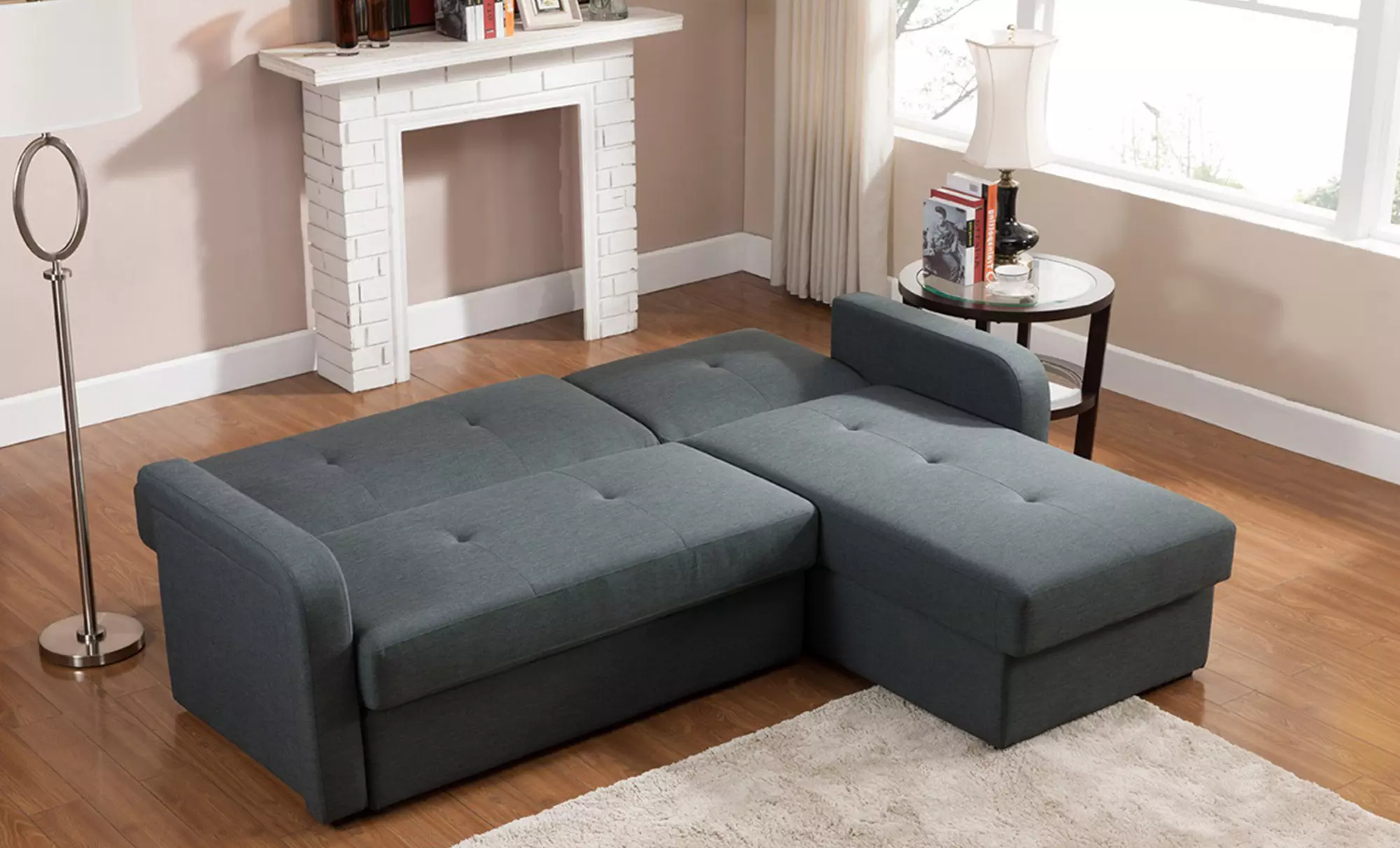Convertible Sectional Sleeper Sofa with Storage - Second Medium