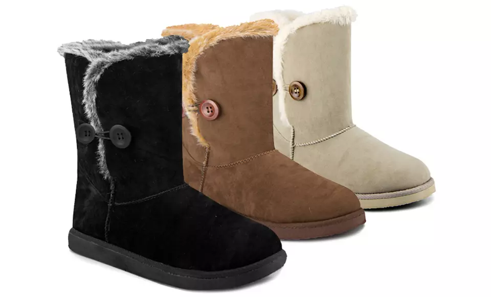 143 Girl Addy Button Boots in Black, Chestnut, or Tan. Free Shipping and Returns. - Primary Image