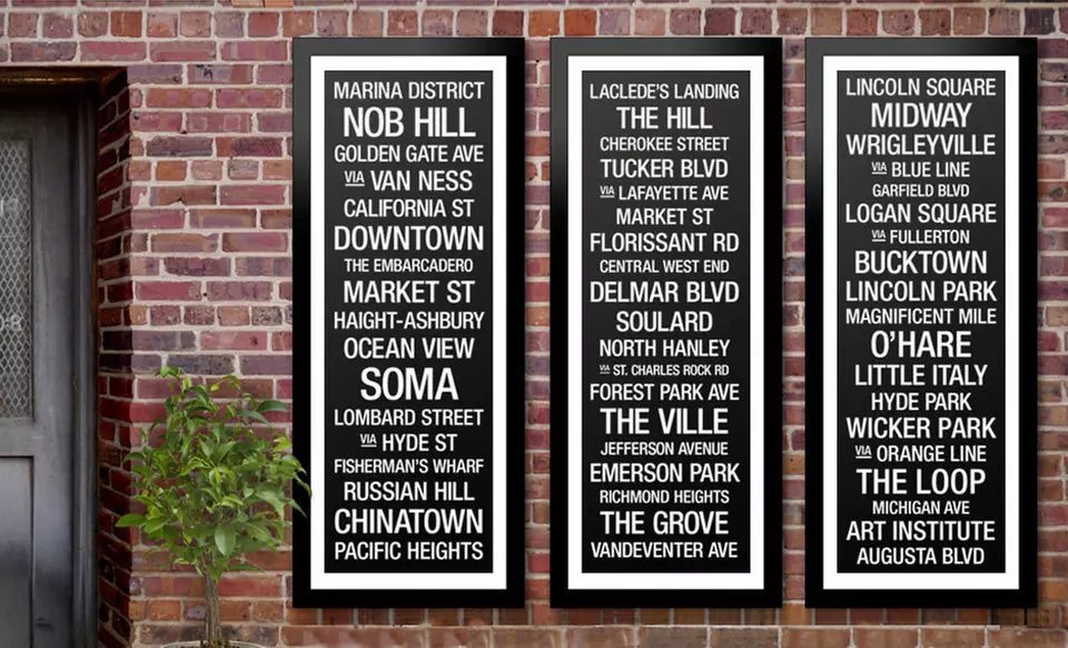 $79 for a Framed City Bus Roll Print ($299 List Price). 25 Cities Available. Free Shipping and Free Returns. - Second Medium